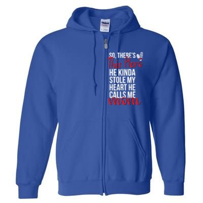 He Stole My Heart Firefighter Mom Of A Fire Gift Full Zip Hoodie