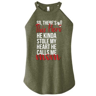 He Stole My Heart Firefighter Mom Of A Fire Gift Women's Perfect Tri Rocker Tank