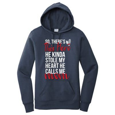 He Stole My Heart Firefighter Mom Of A Fire Gift Women's Pullover Hoodie