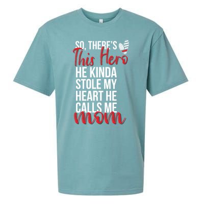 He Stole My Heart Firefighter Mom Of A Fire Gift Sueded Cloud Jersey T-Shirt