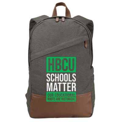 HBCU Schools Matter Historically Black College Pink & Green Cotton Canvas Backpack