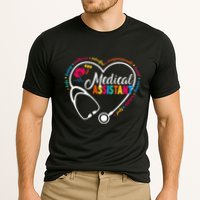 Heart Stethoscope Medical Assistant Cooling Performance Crew T-Shirt