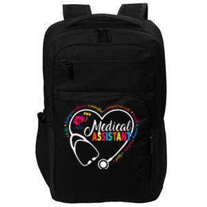 Heart Stethoscope Medical Assistant Impact Tech Backpack