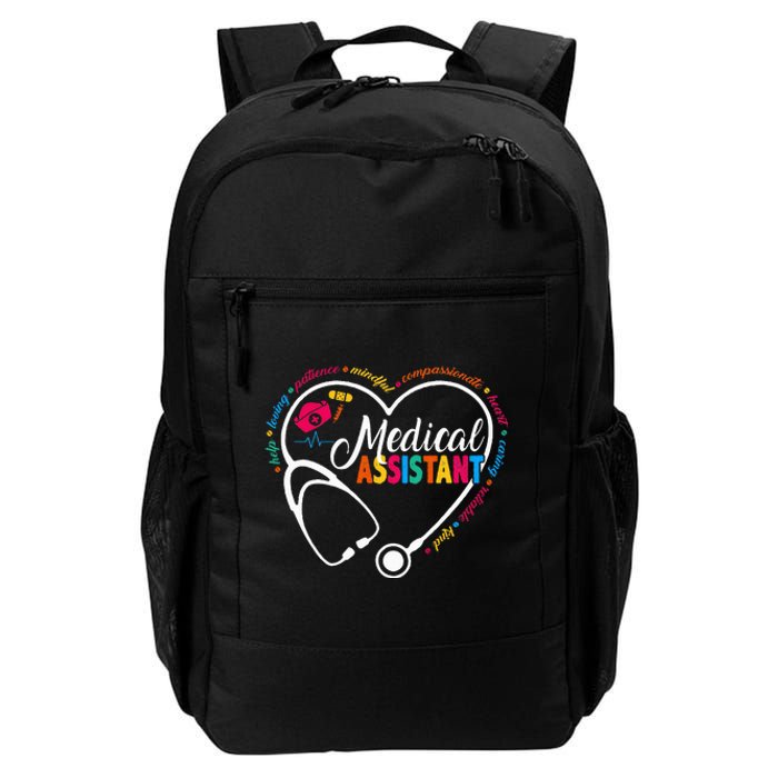 Heart Stethoscope Medical Assistant Daily Commute Backpack