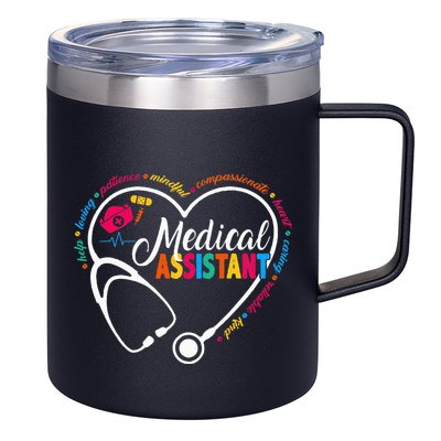 Heart Stethoscope Medical Assistant 12oz Stainless Steel Coffee Mug