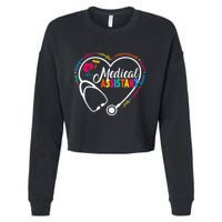 Heart Stethoscope Medical Assistant Cropped Pullover Crew