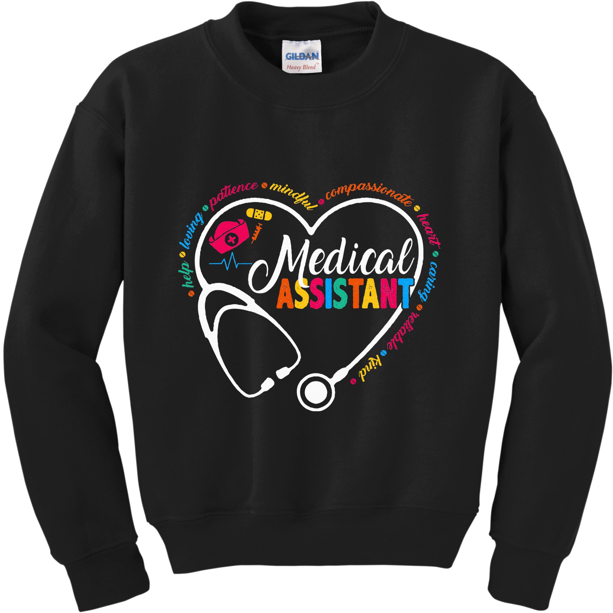 Heart Stethoscope Medical Assistant Kids Sweatshirt