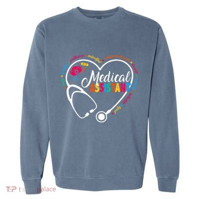 Heart Stethoscope Medical Assistant Garment-Dyed Sweatshirt
