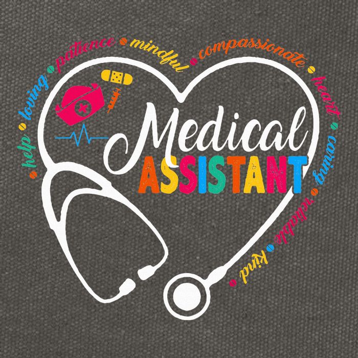 Heart Stethoscope Medical Assistant Cotton Canvas Backpack