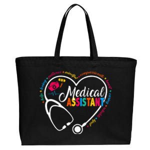 Heart Stethoscope Medical Assistant Cotton Canvas Jumbo Tote