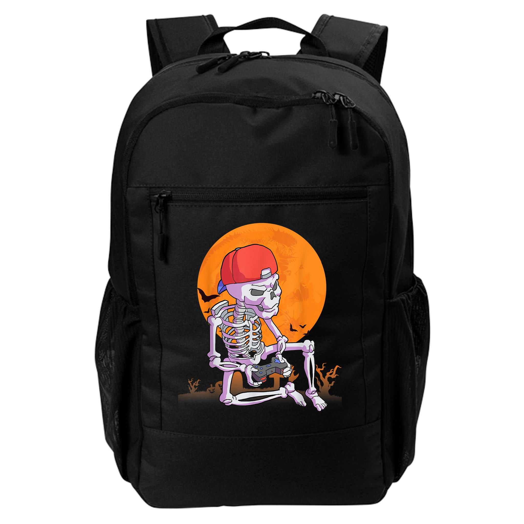 Halloween Shirt Men Boys Gamer Gaming Skeleton Backpack