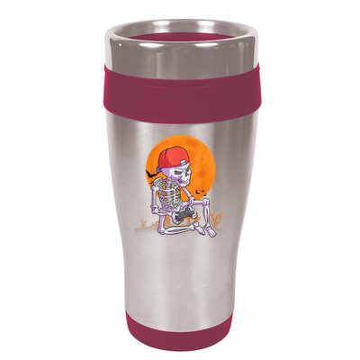 Halloween Shirt Men Boys Gamer Gaming Skeleton 16oz Travel Tumbler