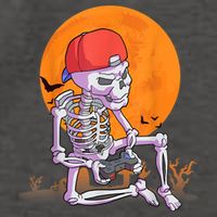 Halloween Shirt Men Boys Gamer Gaming Skeleton Vector Backpack