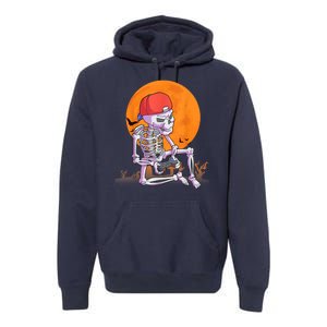 Halloween Shirt Men Boys Gamer Gaming Skeleton Premium Hoodie