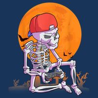 Halloween Shirt Men Boys Gamer Gaming Skeleton 16 in Basic Backpack