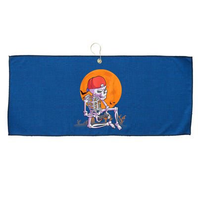Halloween Shirt Men Boys Gamer Gaming Skeleton Large Microfiber Waffle Golf Towel