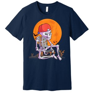 Halloween Shirt Men Boys Gamer Gaming Skeleton Premium T-Shirt