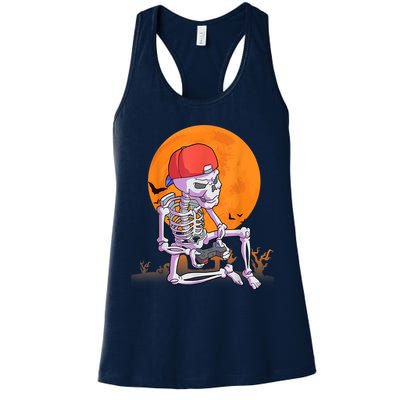 Halloween Shirt Men Boys Gamer Gaming Skeleton Womens Tank Top