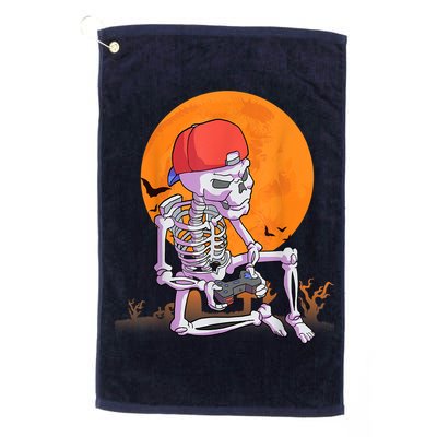 Halloween Shirt Men Boys Gamer Gaming Skeleton Golf Towel
