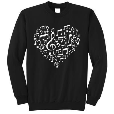 Heart Shape Musical Notes Music Lovers Gifts Valentines Day Sweatshirt