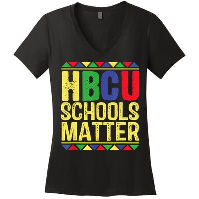 Hbcu Schools Matter Historical Black Colleges Women's V-Neck T-Shirt