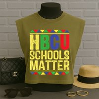 Hbcu Schools Matter Historical Black Colleges Garment-Dyed Women's Muscle Tee