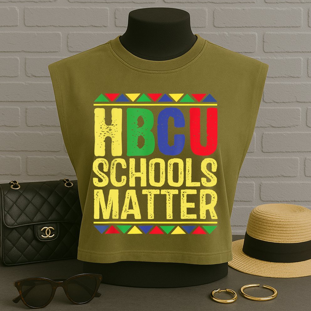 Hbcu Schools Matter Historical Black Colleges Garment-Dyed Women's Muscle Tee