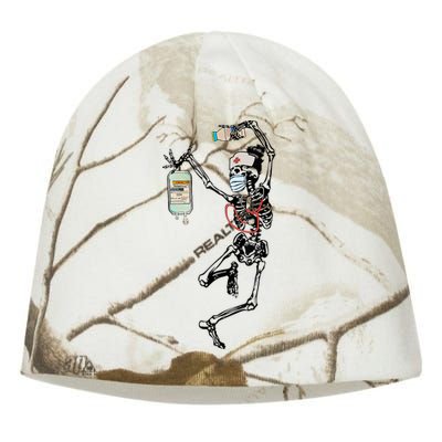 Halloween Skeleton Nurse Kati - Camo Knit Beanie