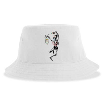 Halloween Skeleton Nurse Sustainable Bucket Hat