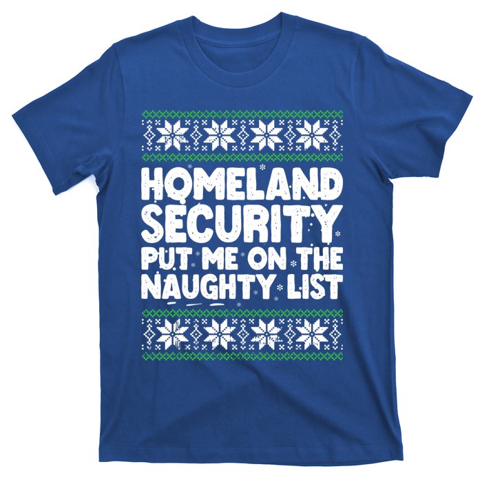 Homeland Security Naughty List Christmas Great Gift T-Shirt