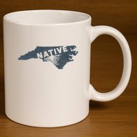 Home State Native North Carolina 11oz C Handle Ceramic Mug