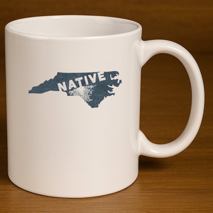 Home State Native North Carolina 11oz C Handle Ceramic Mug