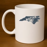 Home State Native North Carolina 11oz C Handle Ceramic Mug