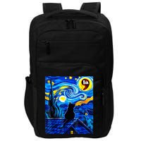 Halloween Starry Night Black Cat Comma La Kamala Harris Impact Tech Backpack