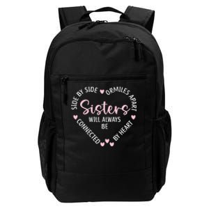 Heartshaped Sister Necklace Symbol of Eternal Bond Daily Commute Backpack