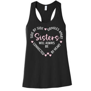 Heartshaped Sister Necklace Symbol of Eternal Bond Women's Racerback Tank