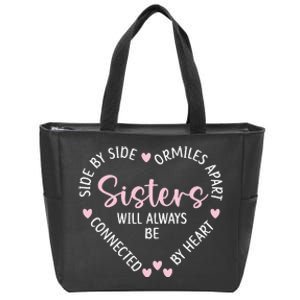 Heartshaped Sister Necklace Symbol of Eternal Bond Zip Tote Bag