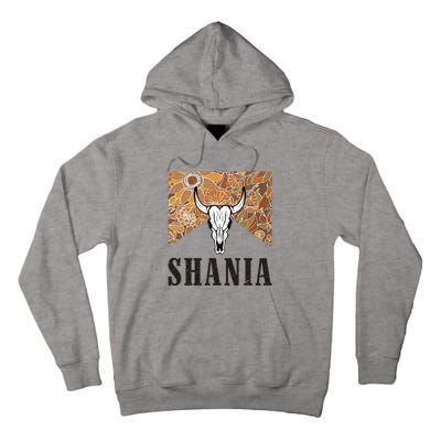 Howdy Shania Name Bull Skull Punchy Western Cowgirl Style Tall Hoodie