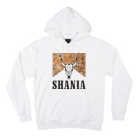 Howdy Shania Name Bull Skull Punchy Western Cowgirl Style Hoodie