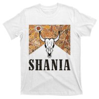 Howdy Shania Name Bull Skull Punchy Western Cowgirl Style T-Shirt