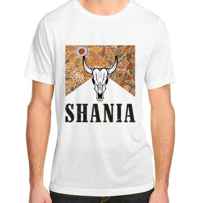 Howdy Shania Name Bull Skull Punchy Western Cowgirl Style Adult ChromaSoft Performance T-Shirt