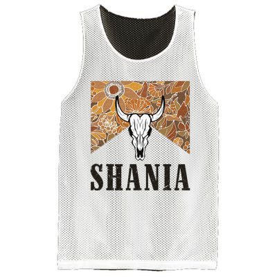 Howdy Shania Name Bull Skull Punchy Western Cowgirl Style Mesh Reversible Basketball Jersey Tank