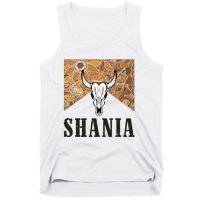 Howdy Shania Name Bull Skull Punchy Western Cowgirl Style Tank Top