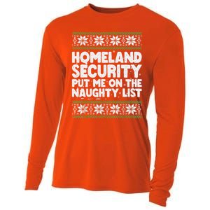 Homeland Security Naughty List Christmas Great Gift Cooling Performance Long Sleeve Crew