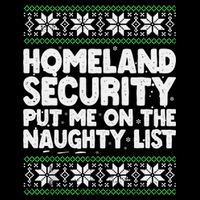 Homeland Security Naughty List Christmas Great Gift Backpack