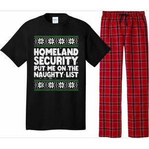 Homeland Security Naughty List Christmas Great Gift Pajama Set