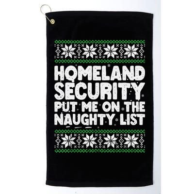 Homeland Security Naughty List Christmas Great Gift Golf Towel