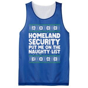 Homeland Security Naughty List Christmas Great Gift Mesh Reversible Basketball Jersey Tank