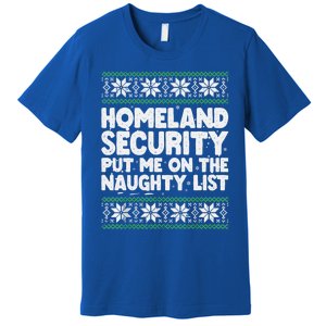 Homeland Security Naughty List Christmas Great Gift Premium T-Shirt