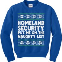 Homeland Security Naughty List Christmas Great Gift Kids Sweatshirt